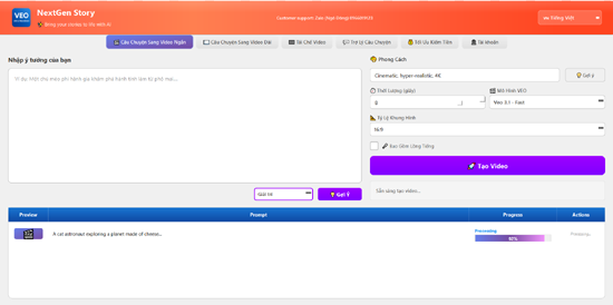 nhắc nhở và hình ảnh thành video